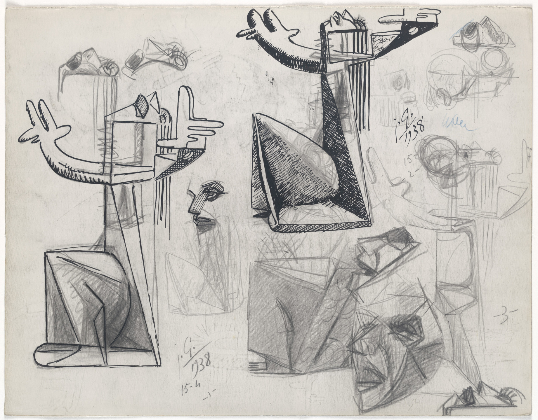 Julio González. Figures and Heads (Personnages et têtes). 1938