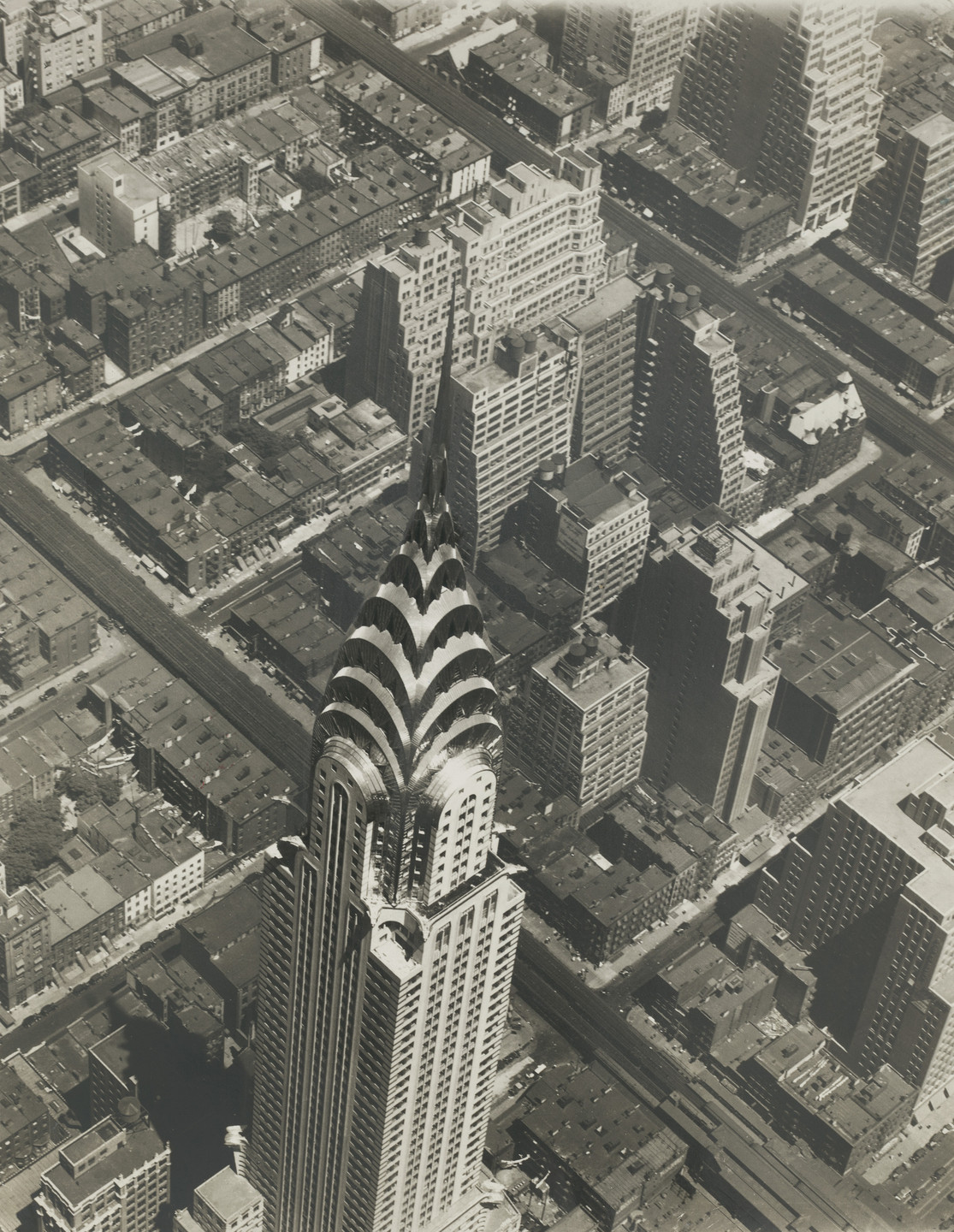 Fairchild Aerial Surveys, Inc.. The Mount Everest of Manhattan: The Silvered Peak of the Chrysler Building. 1930