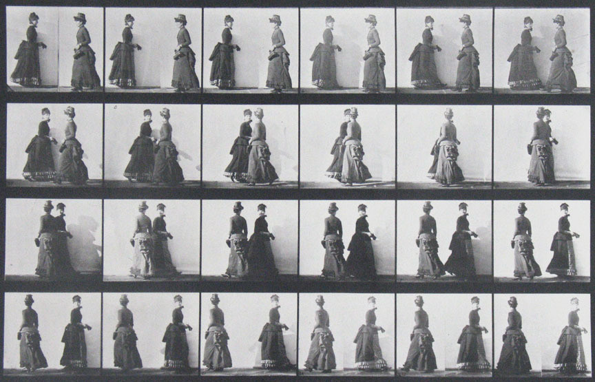 Two Women Walking, Meeting and Partly Turning: Plate 45 from Animal Locomotion (1887)