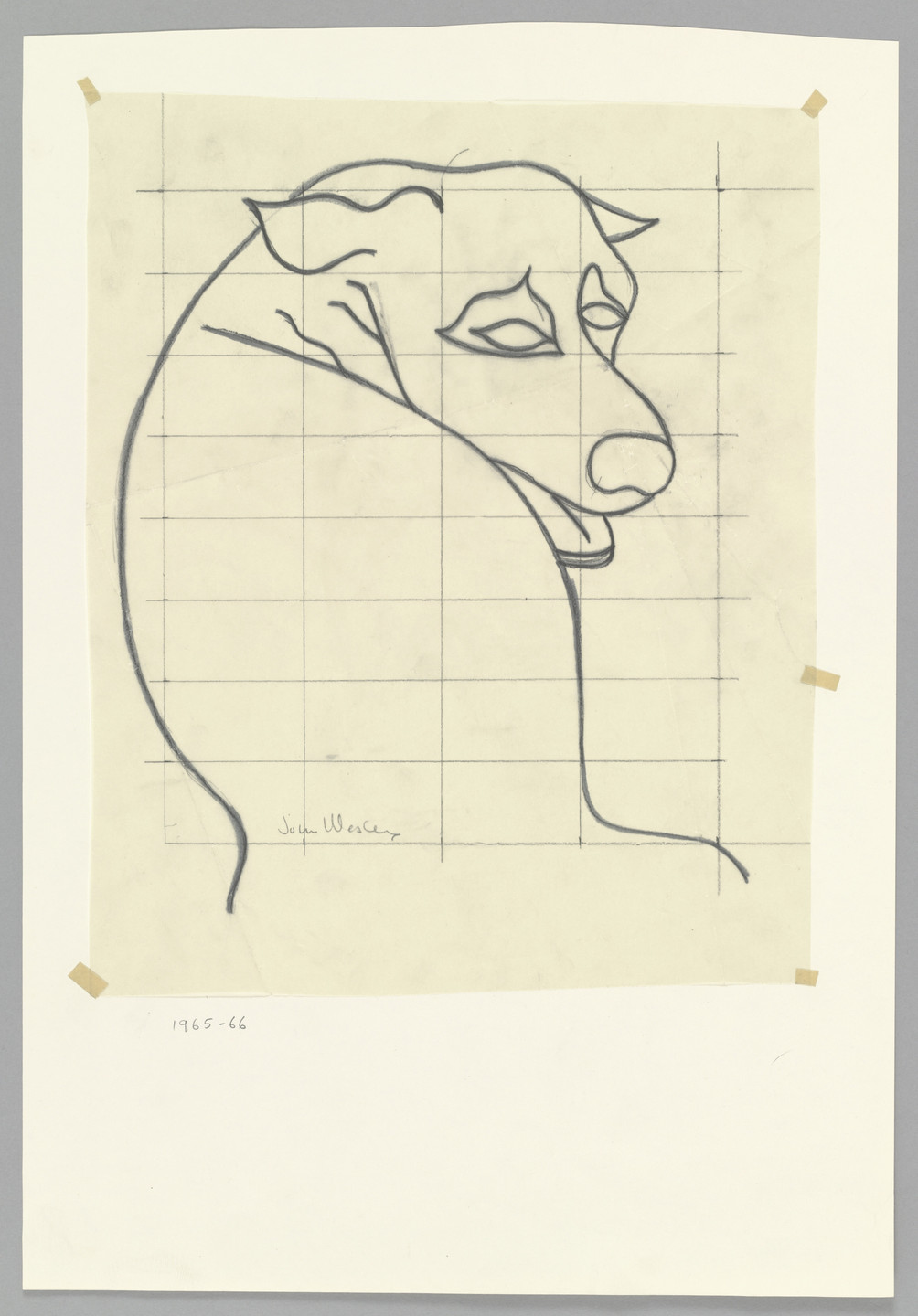 John Wesley. Untitled (Dog). 1965-66