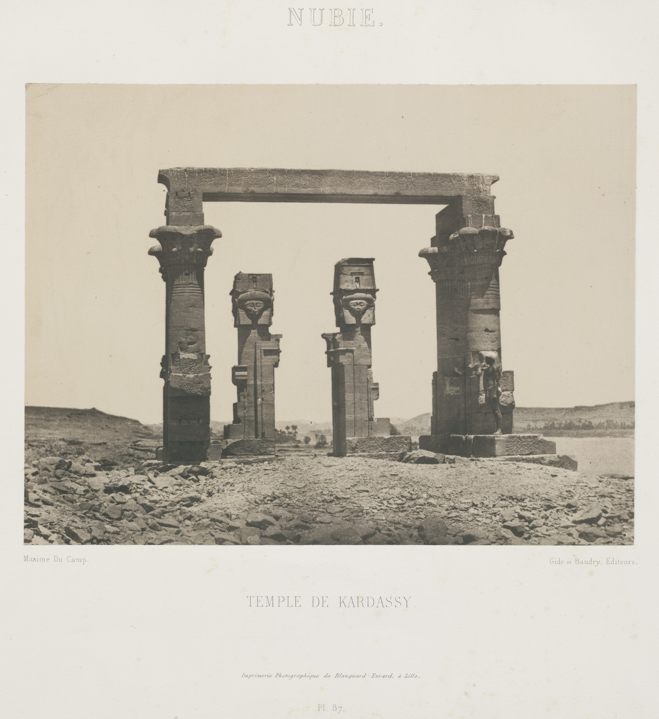 Maxime Du Camp. Temple of Wady Kardassy. 1849-51