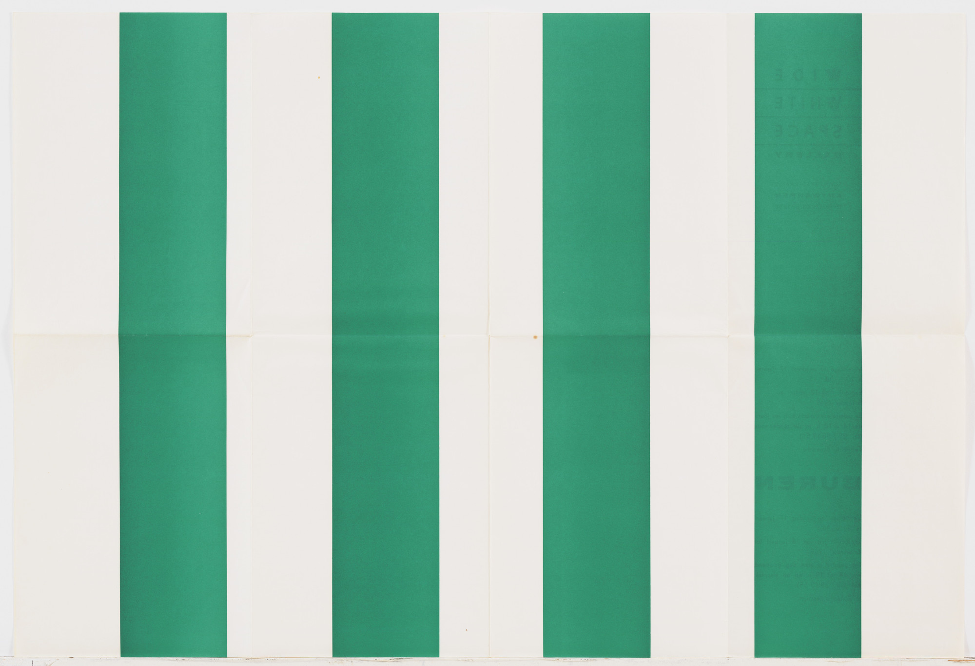 Daniel Buren. Untitled (Wide White Space Gallery Announcements). 1969–74