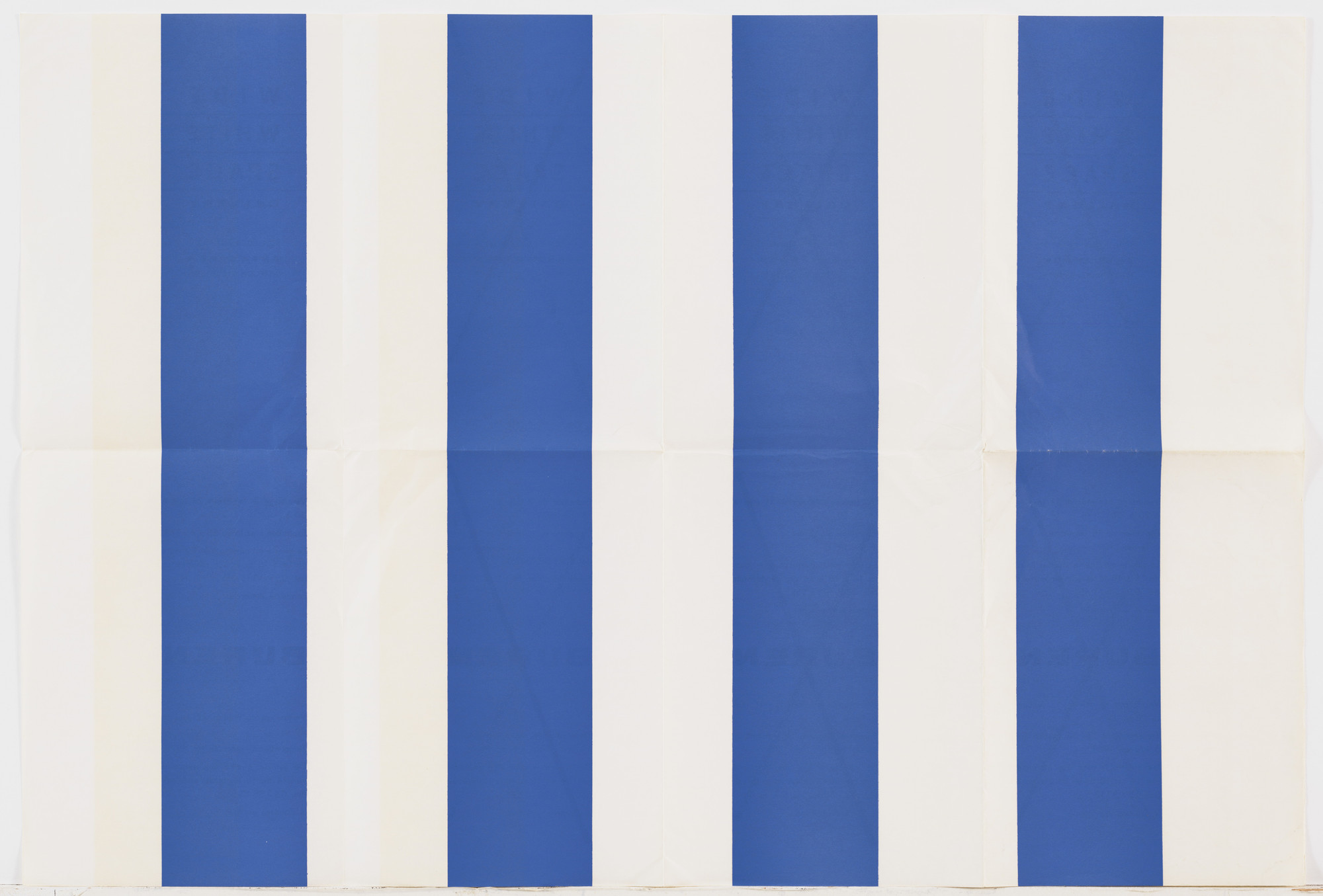 Daniel Buren. Untitled (Wide White Space Gallery Announcements). 1969–74