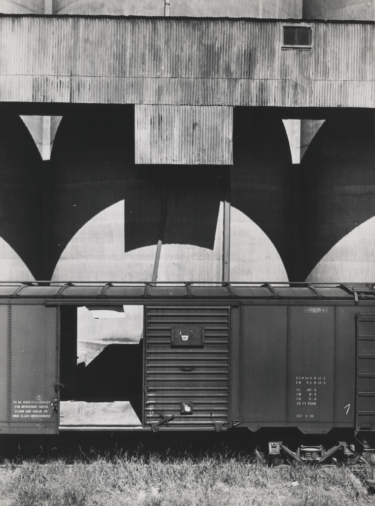 Grain Elevators and Freight Car, John Vachon, c. 1940