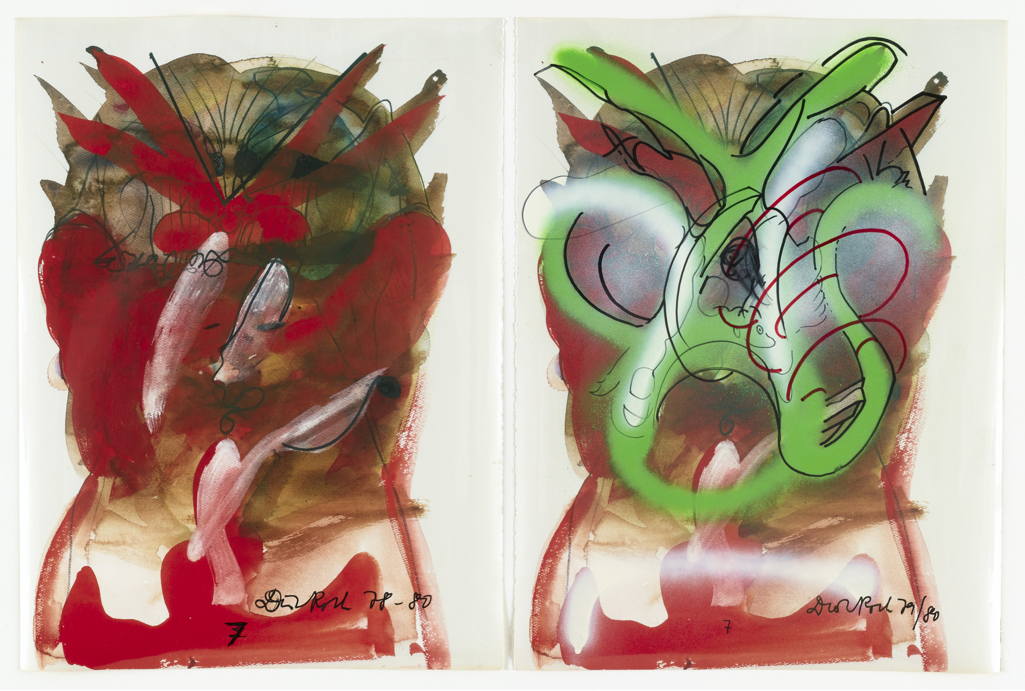 Dieter Roth. 13 (Paare)synthetische(r) Portraits (vol 2). 1981-1982