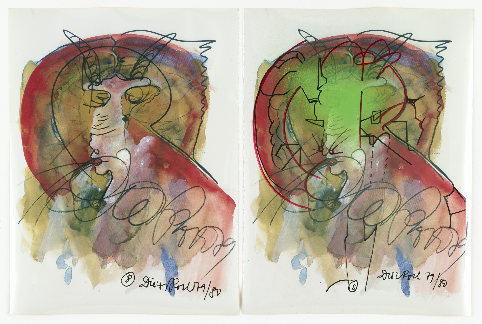 Dieter Roth. 13 (Paare)synthetische(r) Portraits (vol 2). 1981-1982
