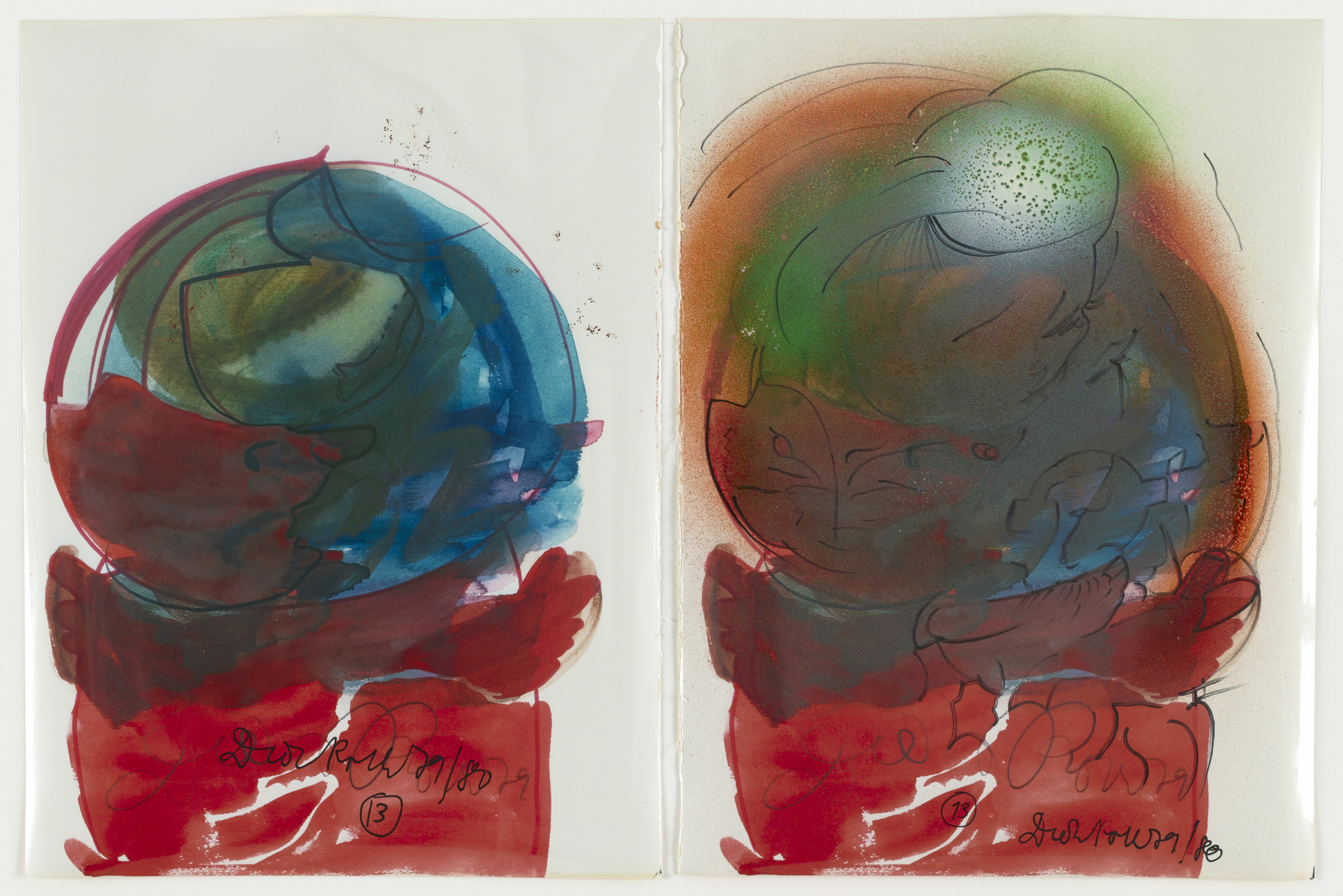 Dieter Roth. 13 (Paare)synthetische(r) Portraits (vol 2). 1981-1982
