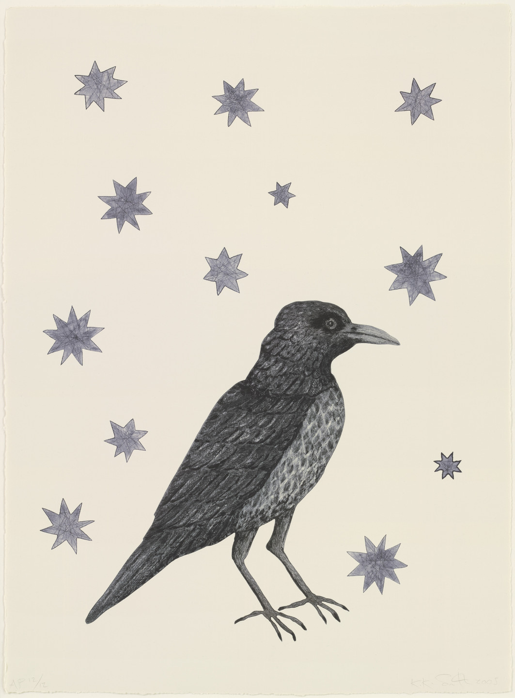 Kiki Smith. Bird with Stars. 2005