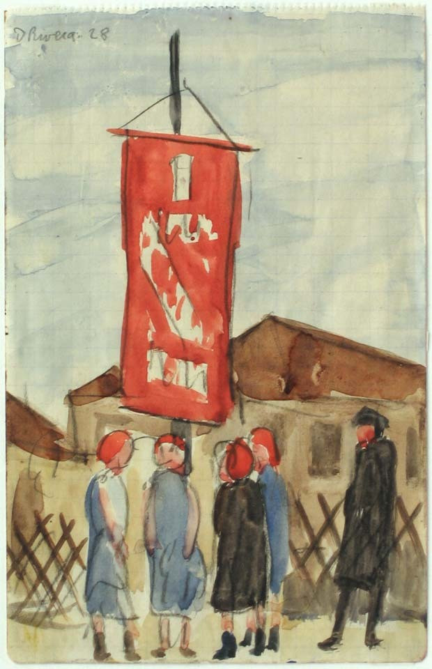 Diego Rivera. May Day, Moscow. 1928