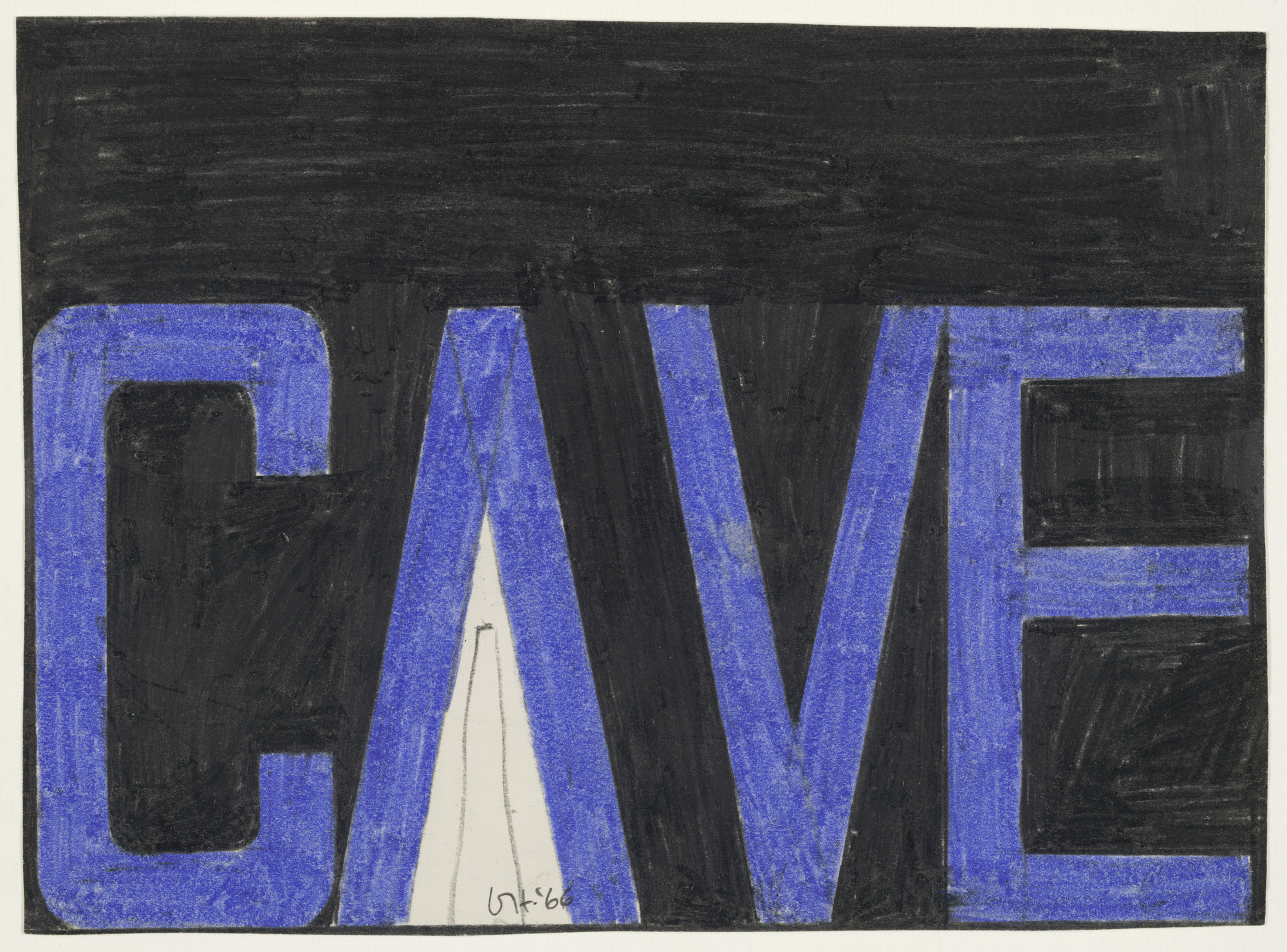 David Hockney. Cave, design for Ubu Roi
