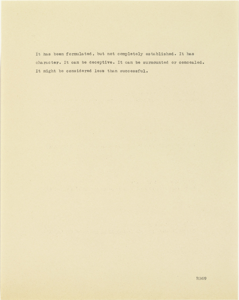 Untitled (It has been formulated...)