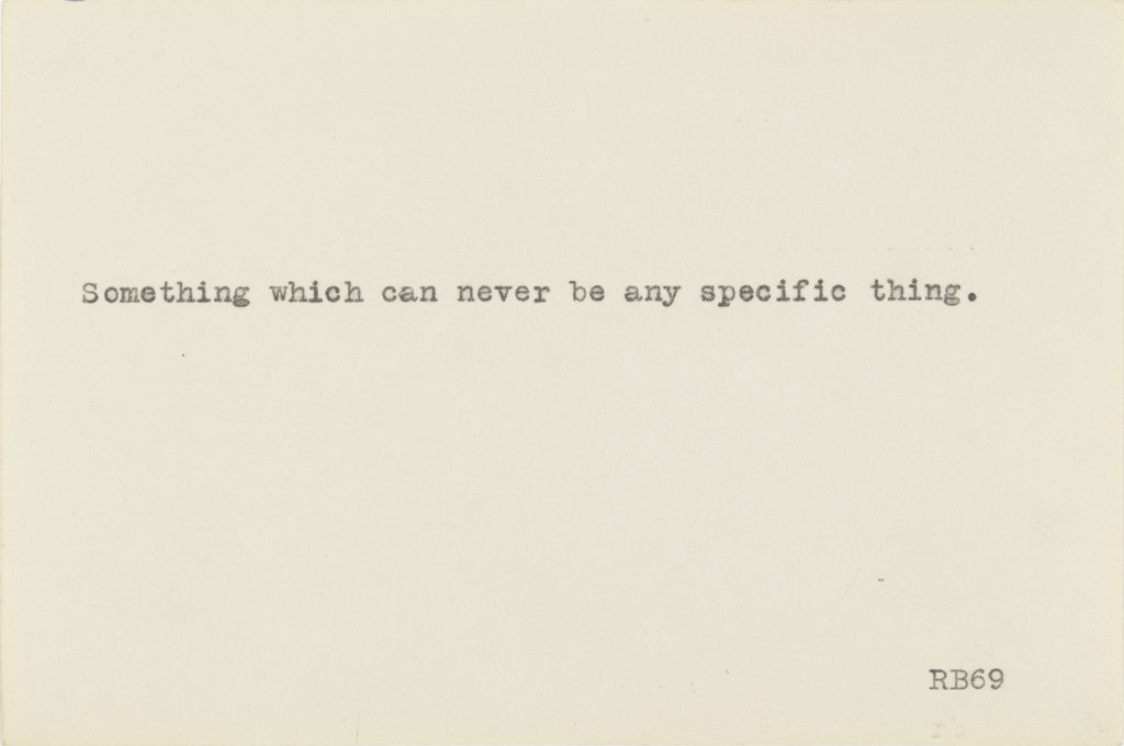Untitled (Something which can never be any specific thing)