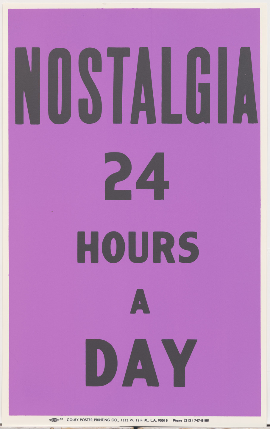 Allen Ruppersberg. Nostalgia 24 Hours a Day from Preview. 1988