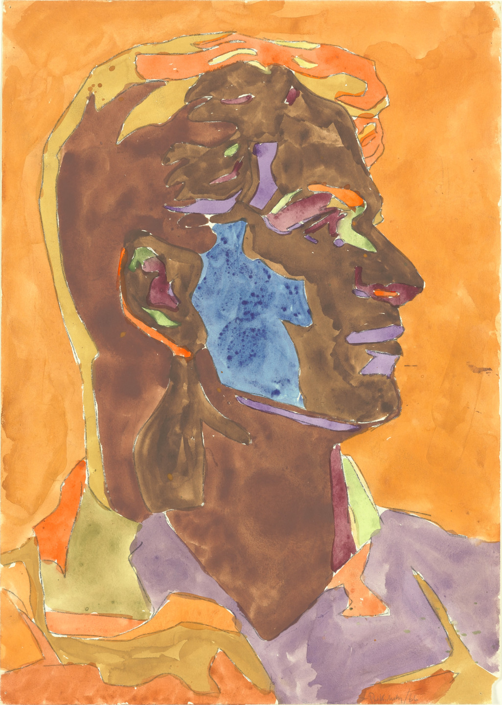Per Kirkeby. Untitled (Männerkopf). 1966