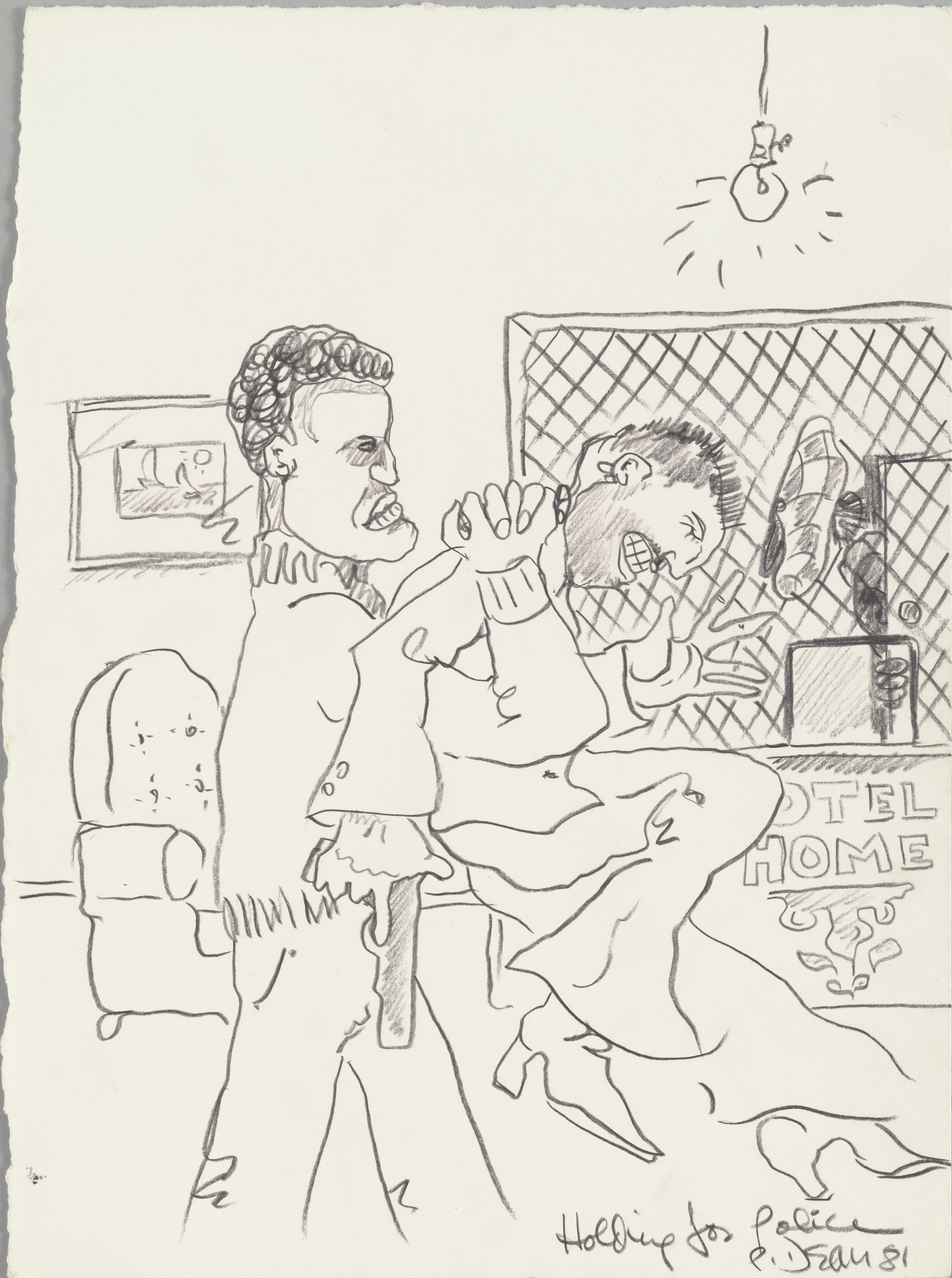 Peter Dean. Holding for Police