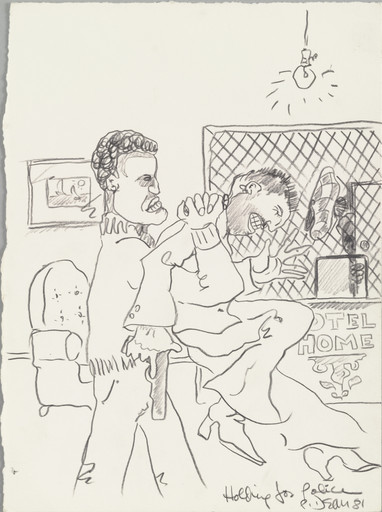 Peter Dean. Holding for Police