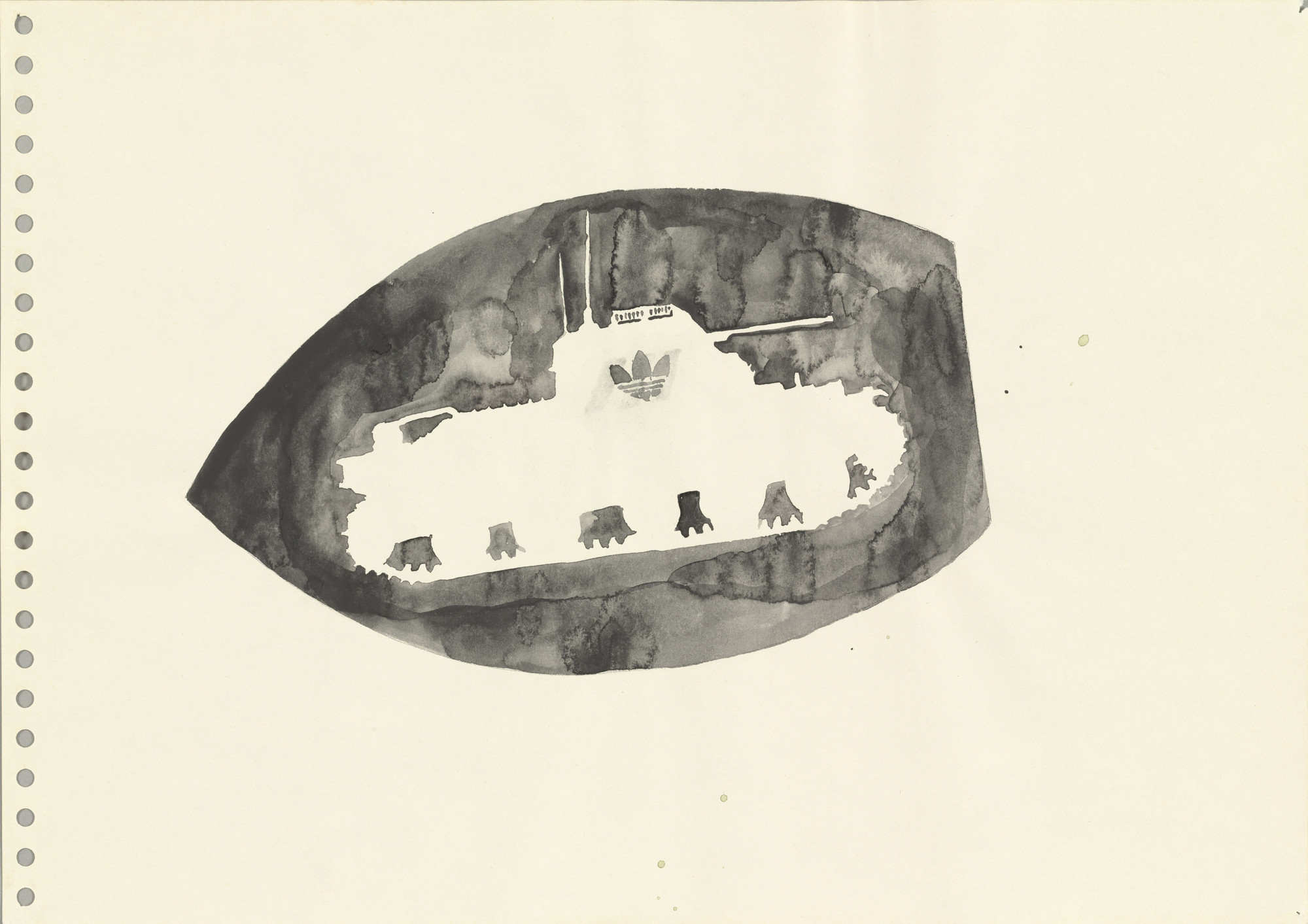 Damien Deroubaix. Adidas-Panzer. 2001