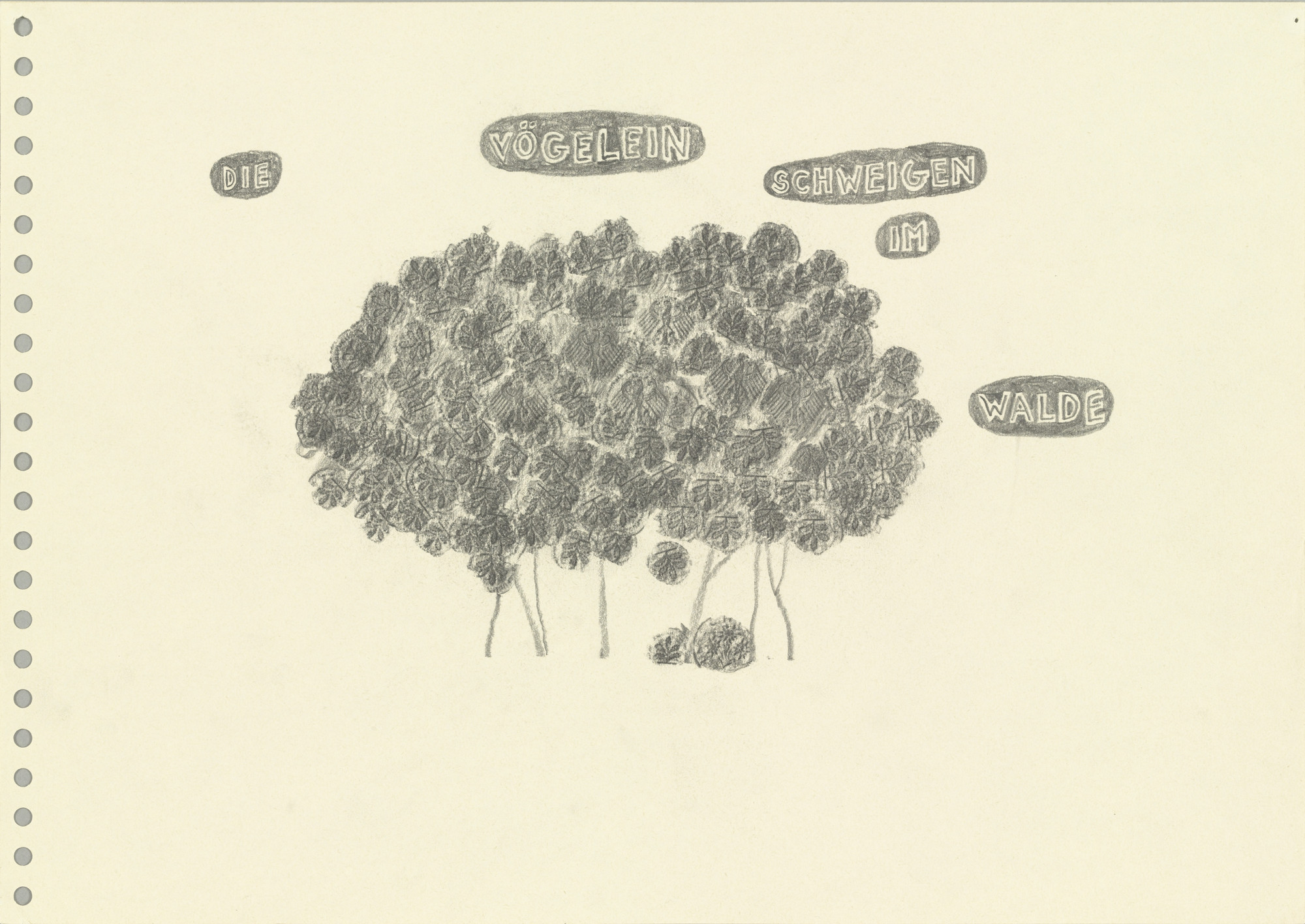 Damien Deroubaix. Die Vögelein schweigen im Walde. (2001)