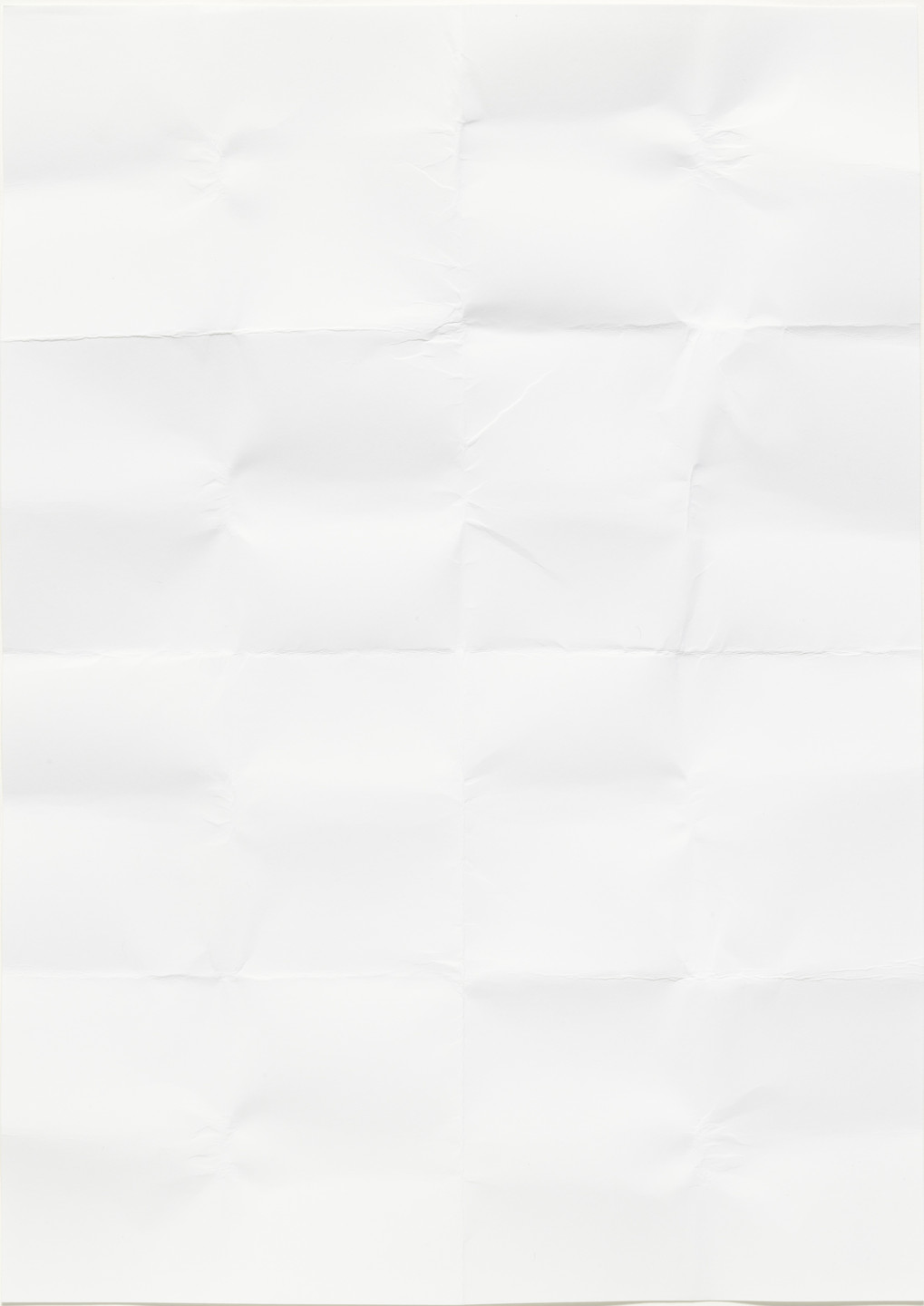 Martin Creed. Work No. 328: A sheet of paper folded and unfolded. (2004)