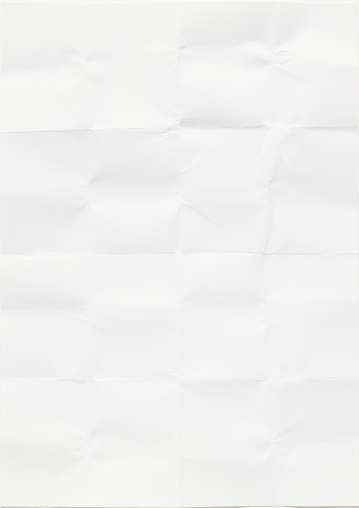 Work No. 328: A sheet of paper folded and unfolded