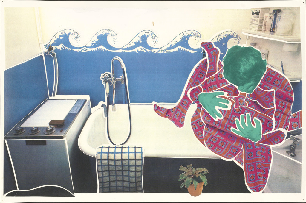 Tipping Teal Couple with a Small Dying Plant in a Japanese Water Tub (Summer)