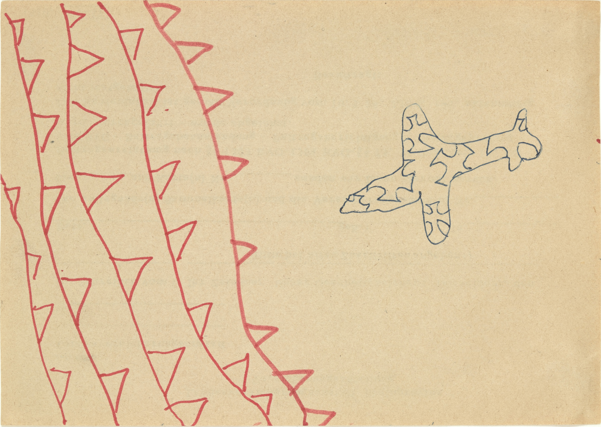 Jörg Immendorff. Untitled (Flugzeug). (1966)