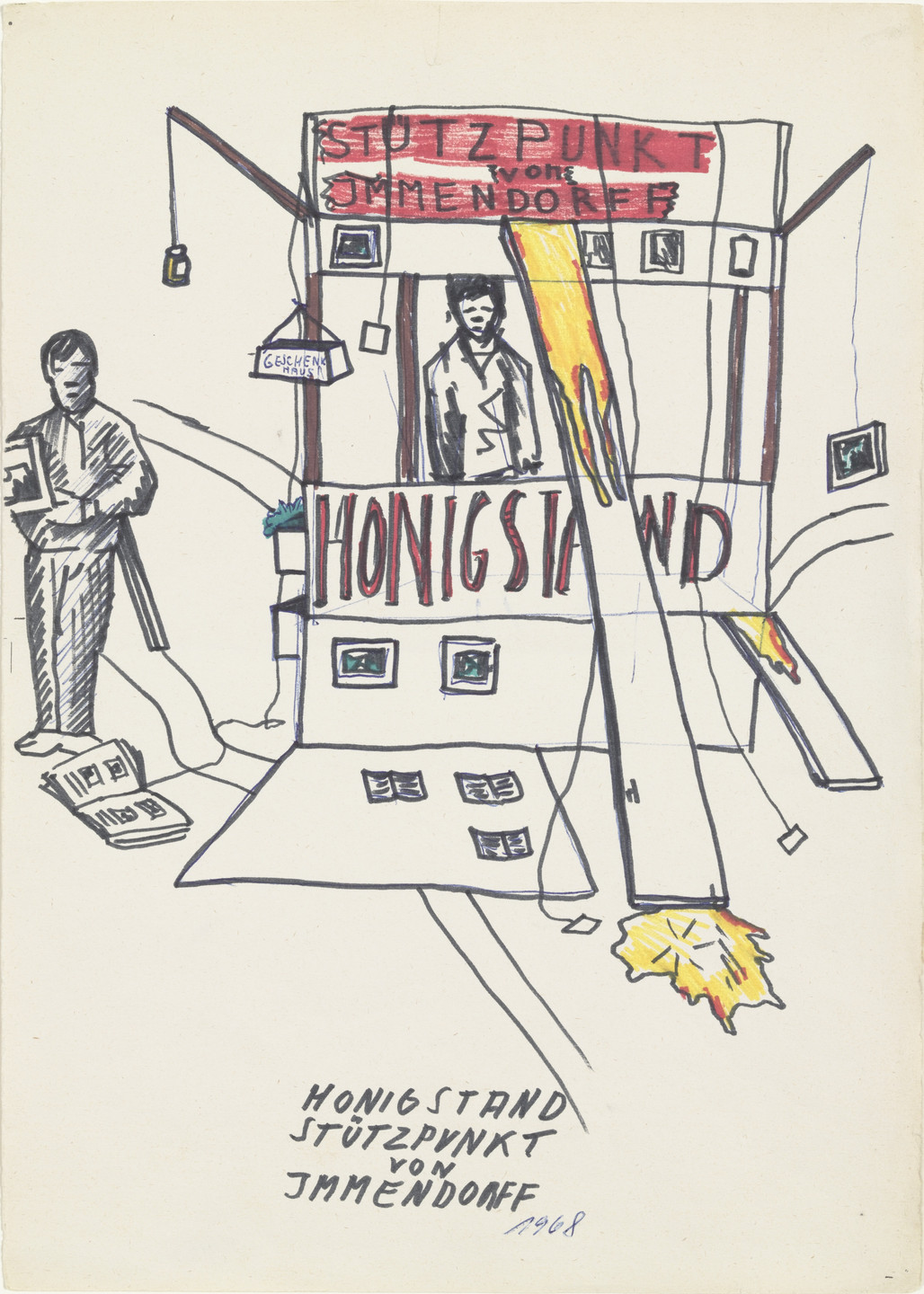 Jörg Immendorff. Honigstand. Stützpunkt von Immendorff. 1968