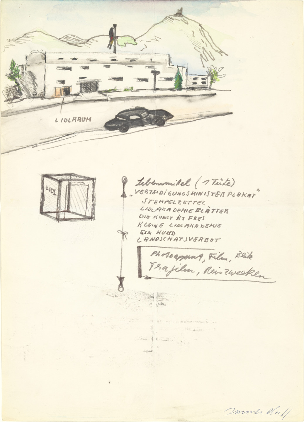 Jörg Immendorff. Lebensmittel (1 Tüte). (1968)