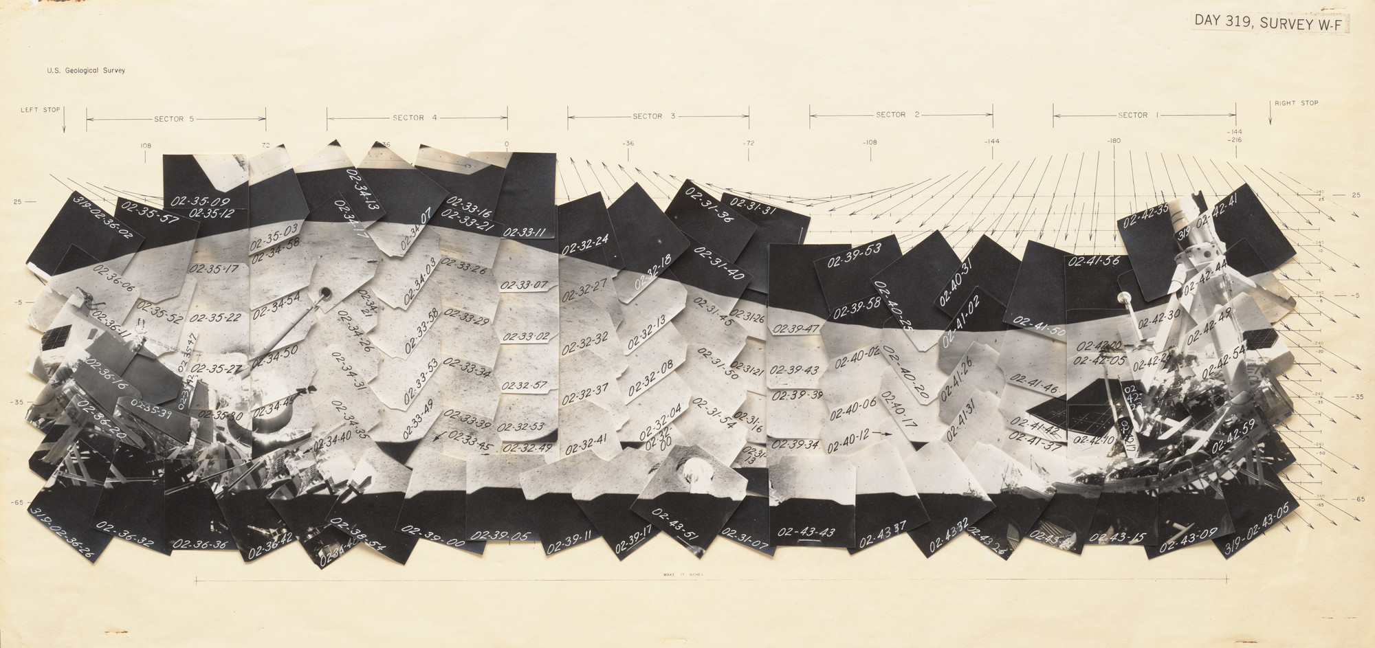 U.S. Geological Survey and NASA, Surveyor III. Surface of the Moon, Day 319, W-F. 1967