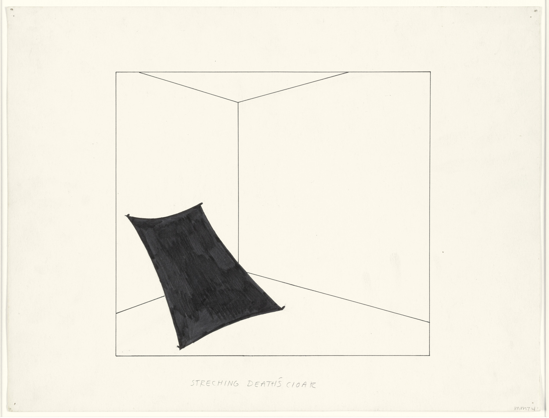 Matt Mullican. Untitled (Stretching Death Cloak). 1974