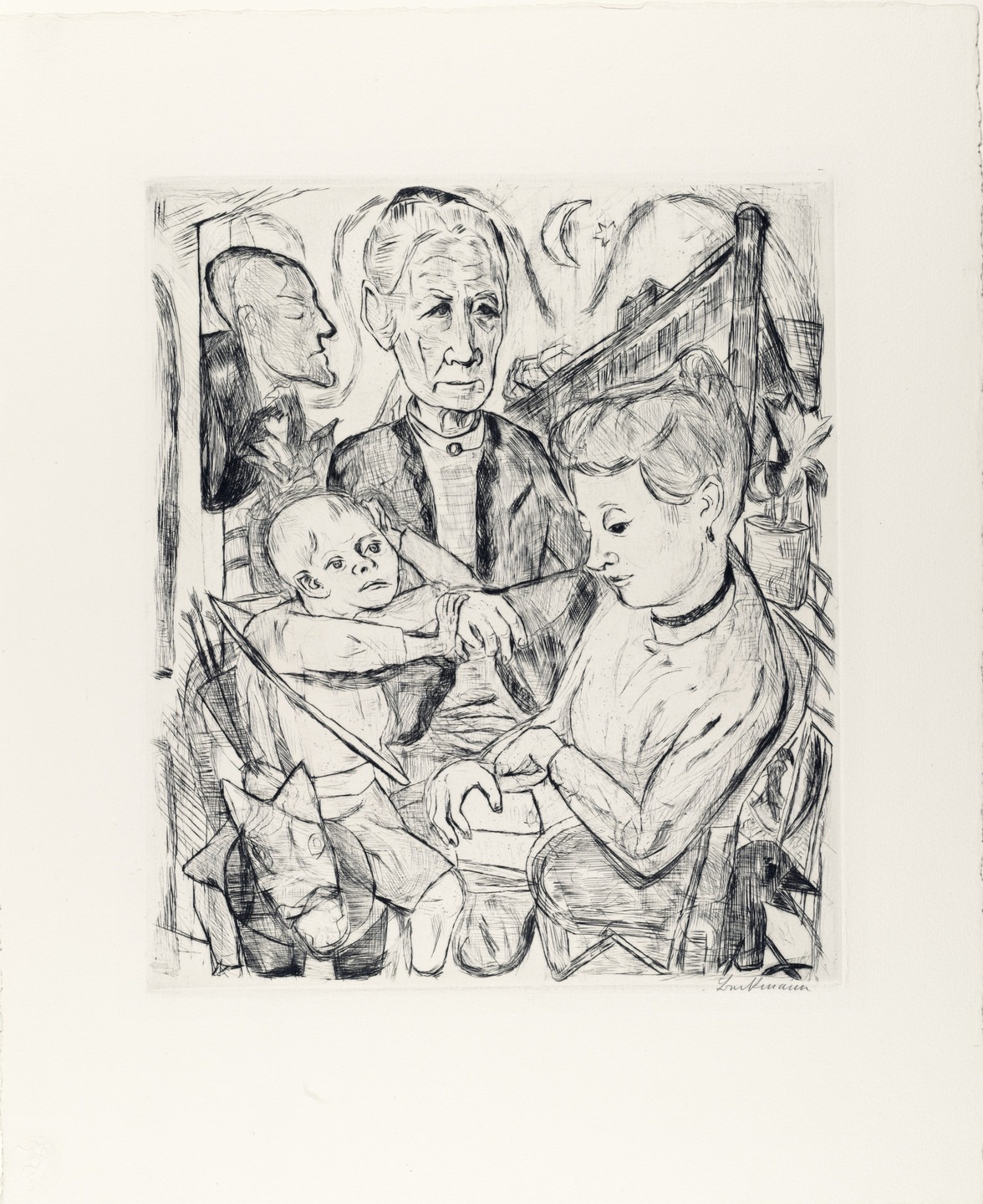 Max Beckmann. Family Scene (Beckmann Family) [Familienszene