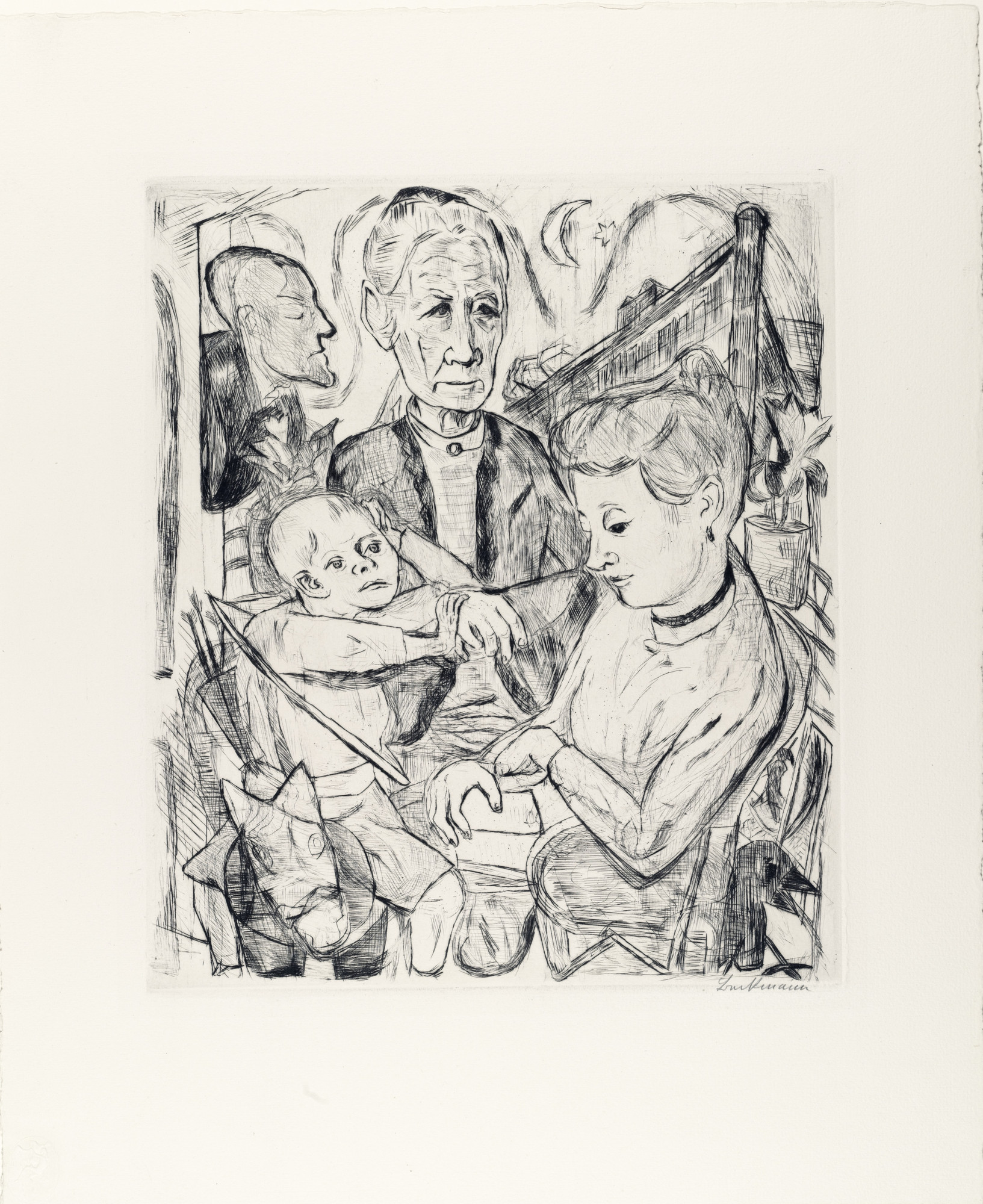 Family Scene (Beckmann Family) [Familienszene (Familie Beckmann
