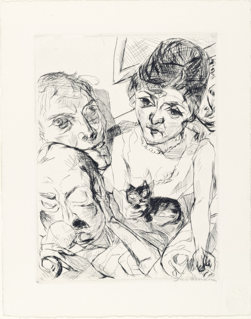 Evening (Self-Portrait with the Battenbergs) [Der Abend (Selbstbildnis mit den Battenbergs)] from Faces (Gesichter)