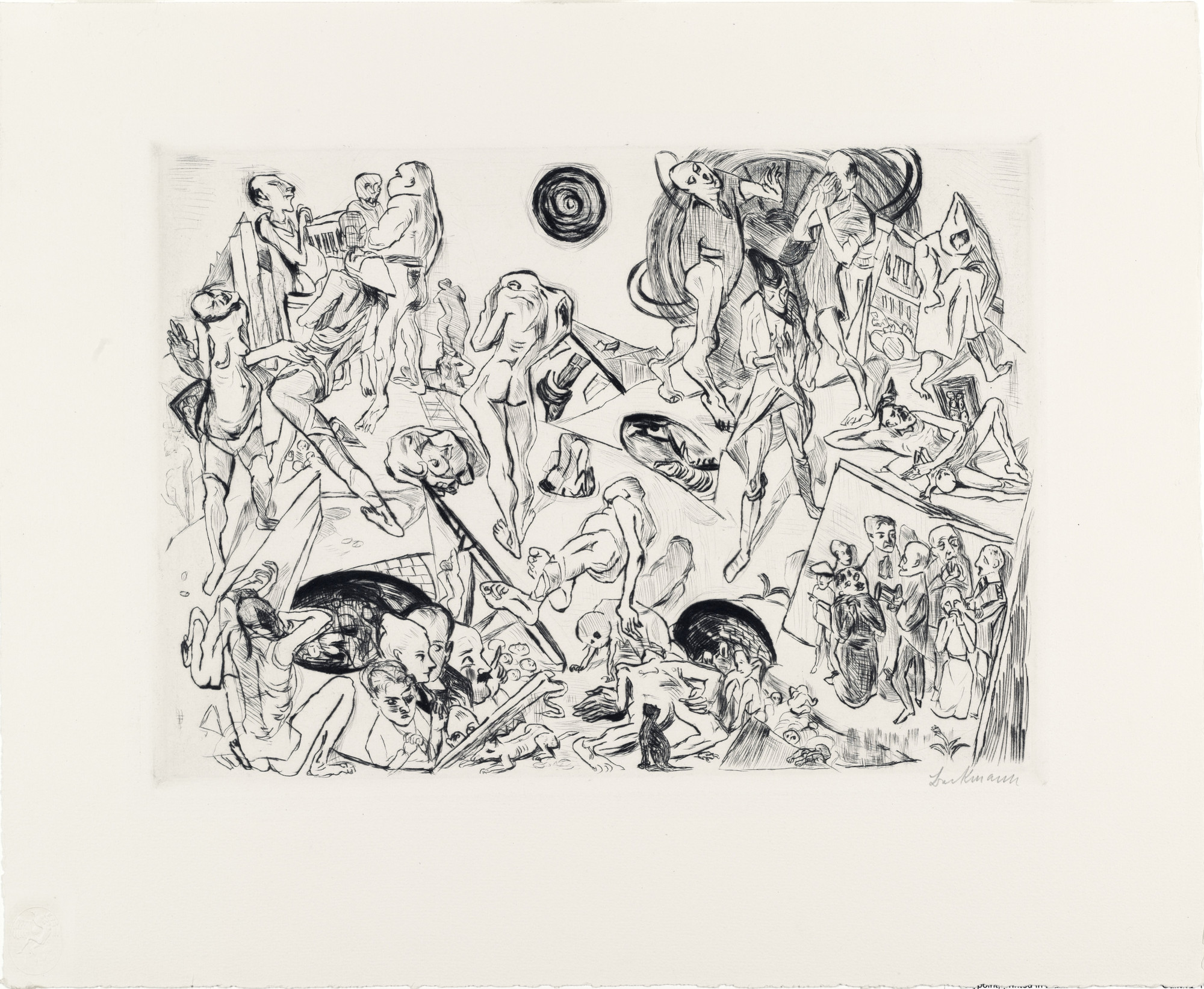 Max Beckmann. Resurrection (Auferstehung) from Faces