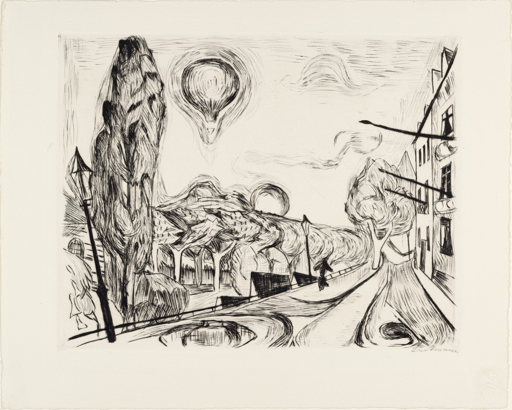 Landscape with Balloon (Landschaft mit Ballon) from Faces (Gesichter)
