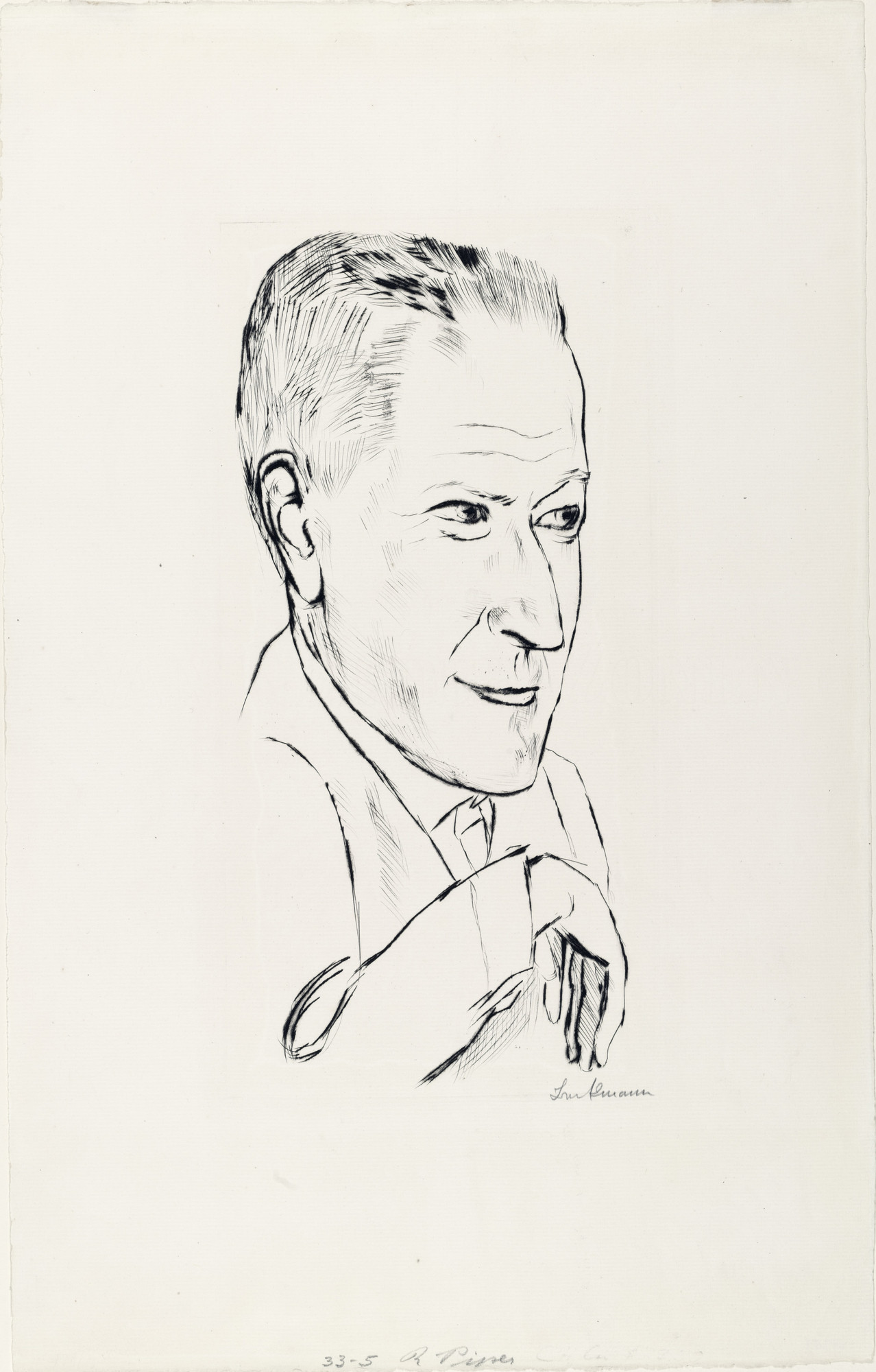 Max Beckmann. Portrait of Reinhard Piper