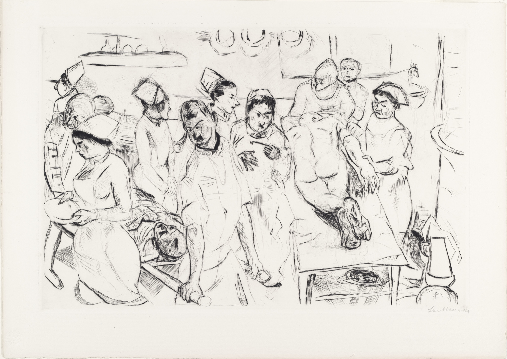 Max Beckmann. The Large Operation (Grosse Operation) from Faces (Gesichter). printed c. 1914, published 1919
