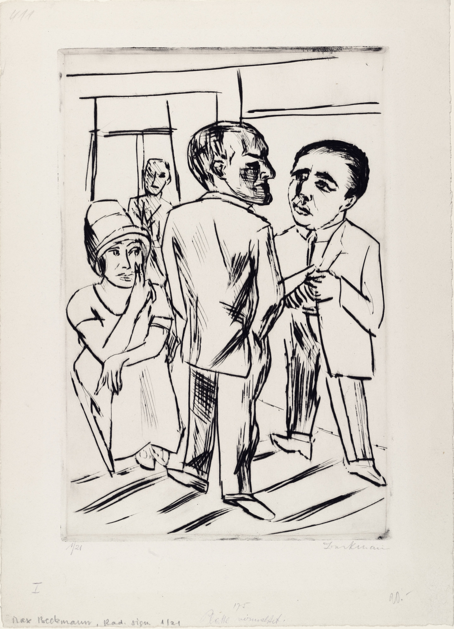 Max Beckmann. At the Hotel (The Dollar) (Im Hotel [Der Dollar])