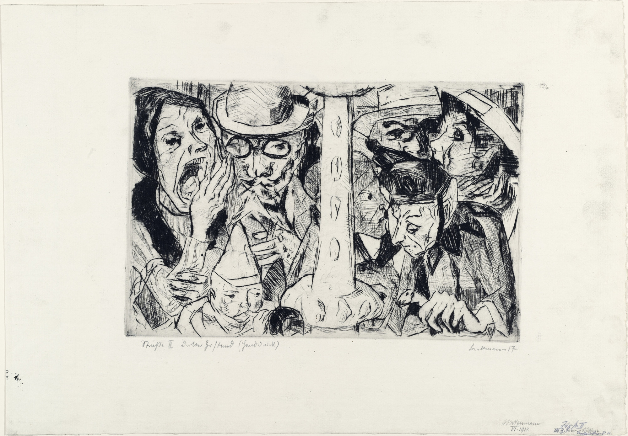 Max Beckmann. Street II (Strasse II). 1916-17, dated 1917
