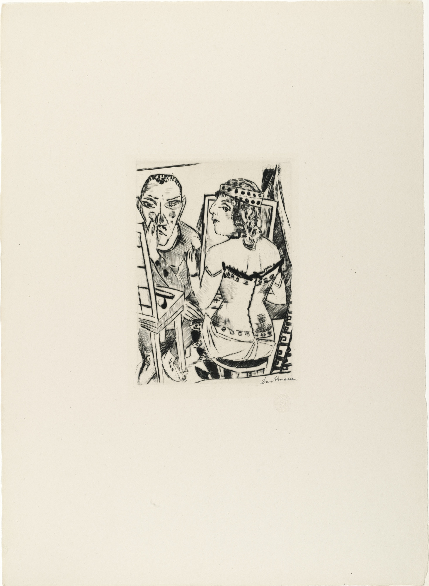 Max Beckmann. Dressing Room from Annual Fair