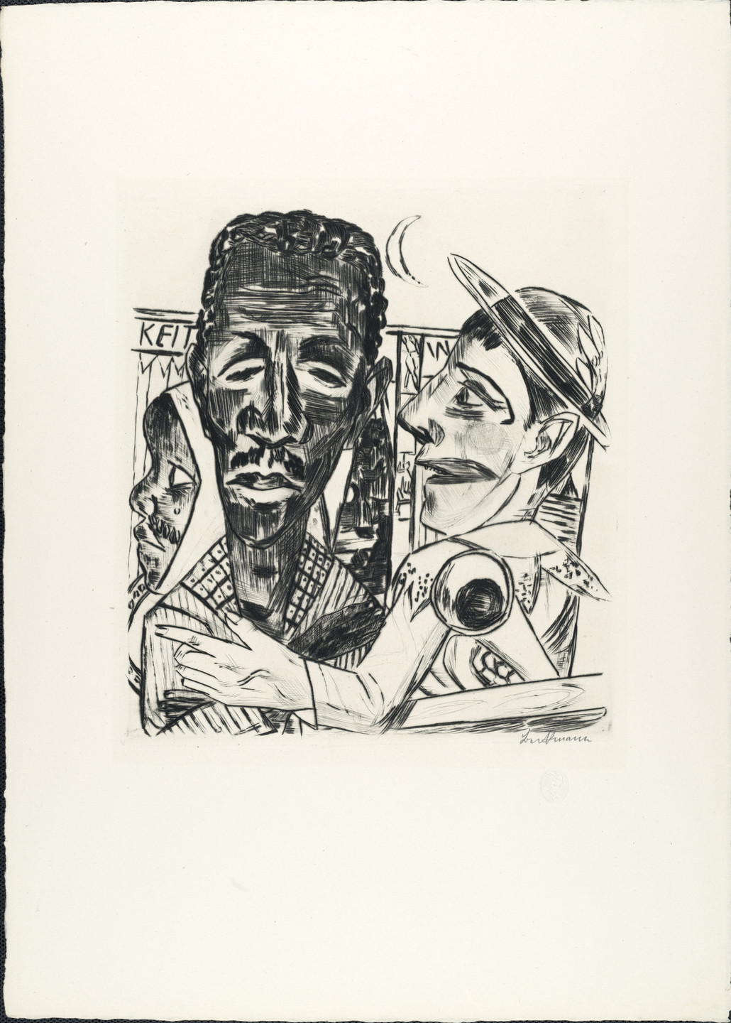 Max Beckmann. The Negro (Der Neger) from Annual Fair (Jahrmarkt