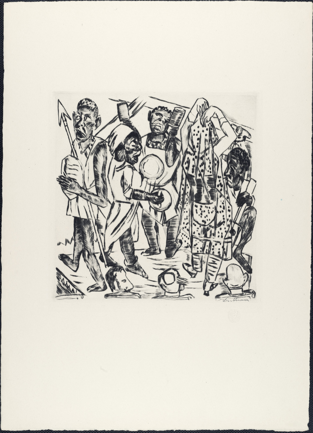 Max Beckmann. _Negro Dance (Niggertanz) _ from Annual Fair (Jahrmarkt). (1921, published 1922)