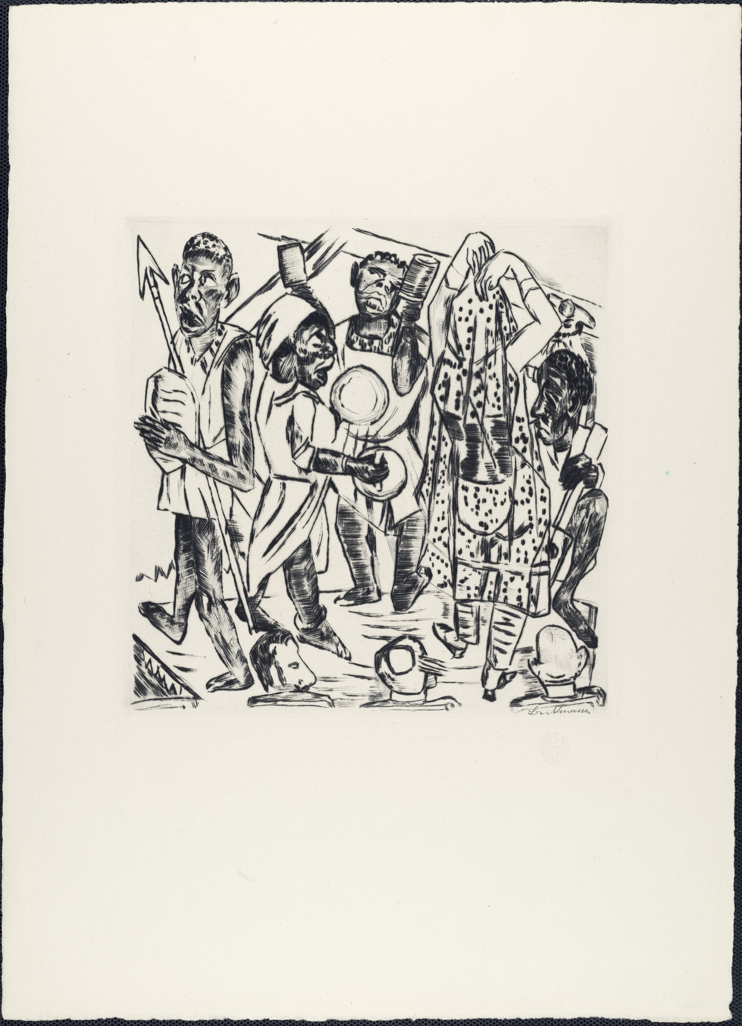 Max Beckmann. Negro Dance from Annual Fair