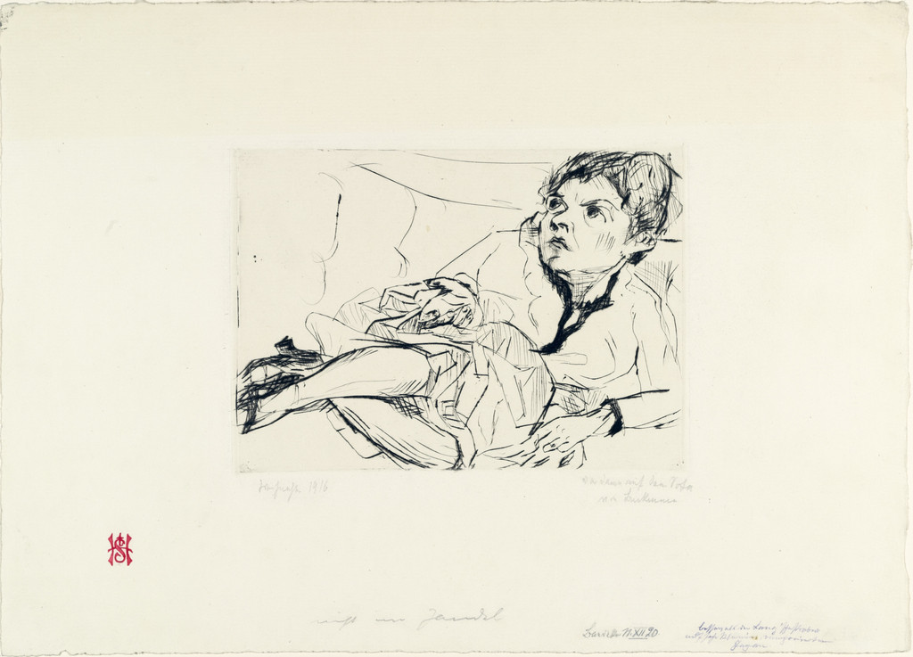 Woman on a Sofa (Fridel Battenberg) (Frau auf dem Sofa [Fridel Battenberg])