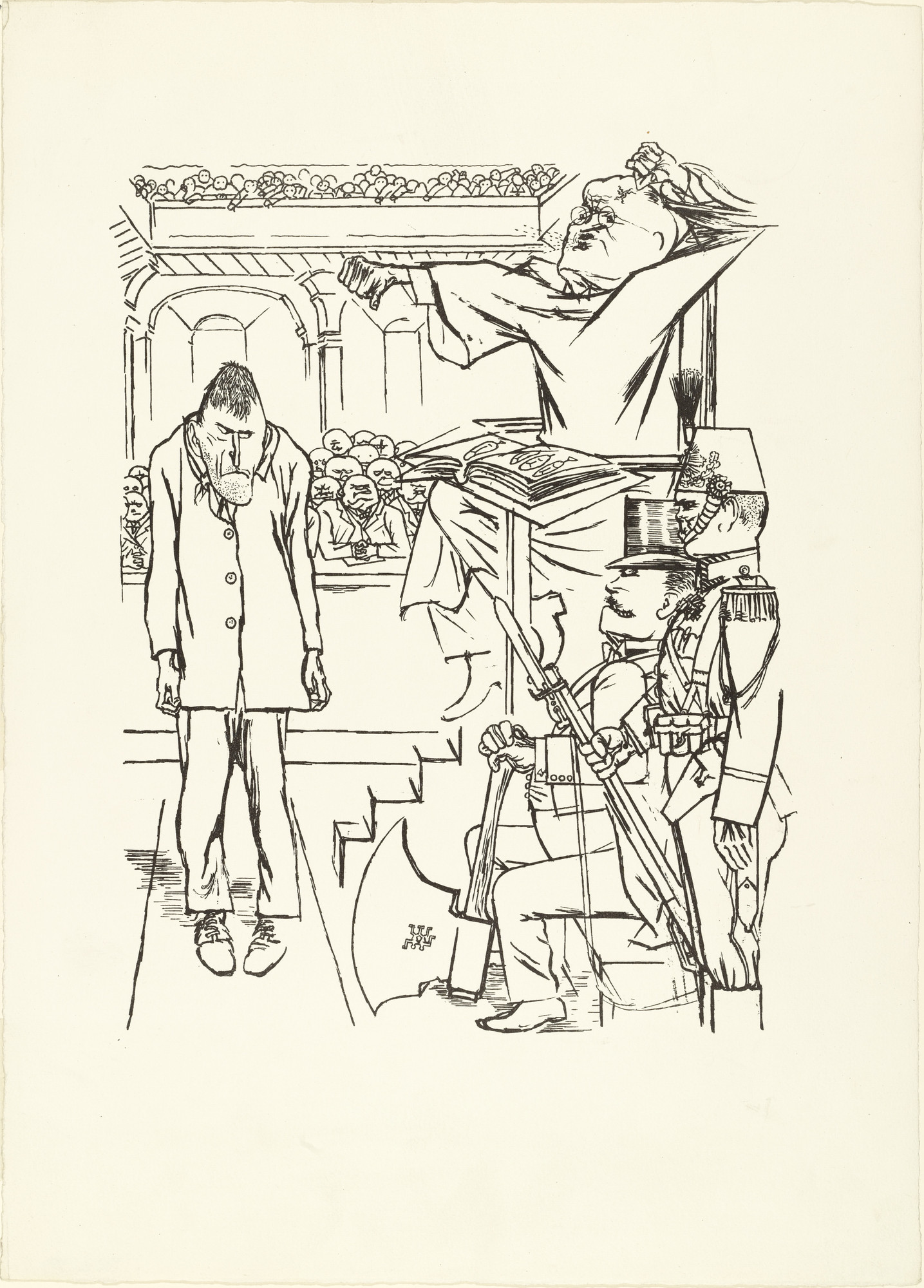 George Grosz. He Didn't Believe Me ( Er glaubte nicht) from the portfolio Interregnum
