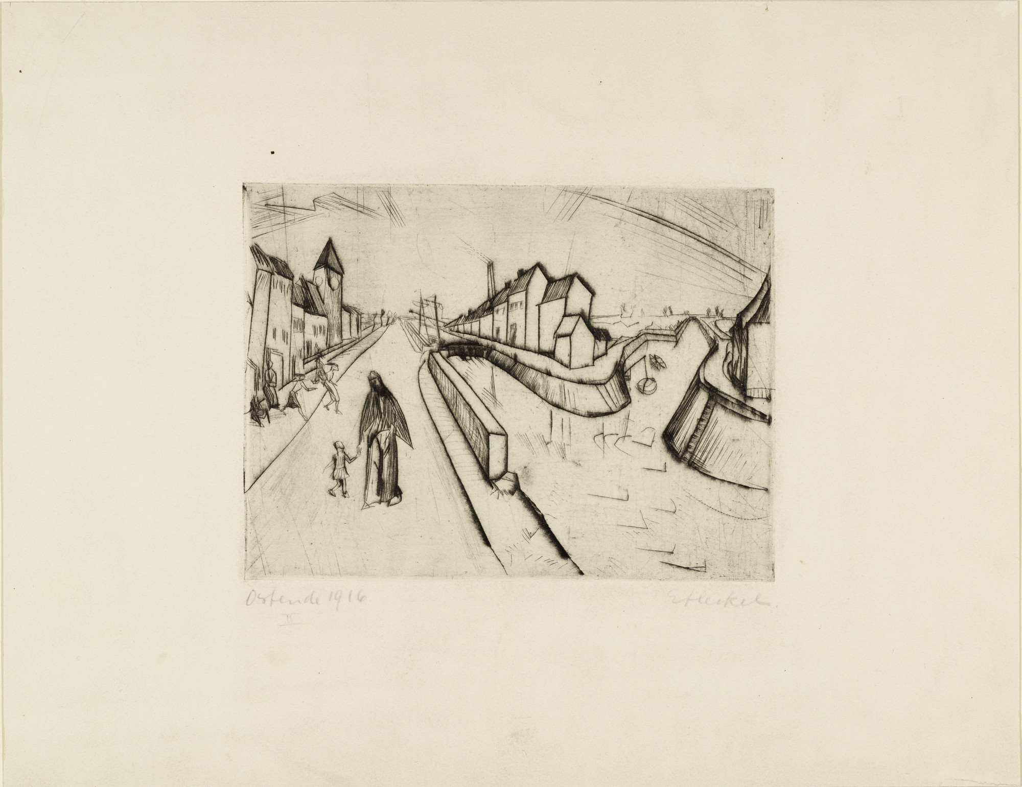 Erich Heckel. Canal near Ostende (Kanal bei Ostende)
