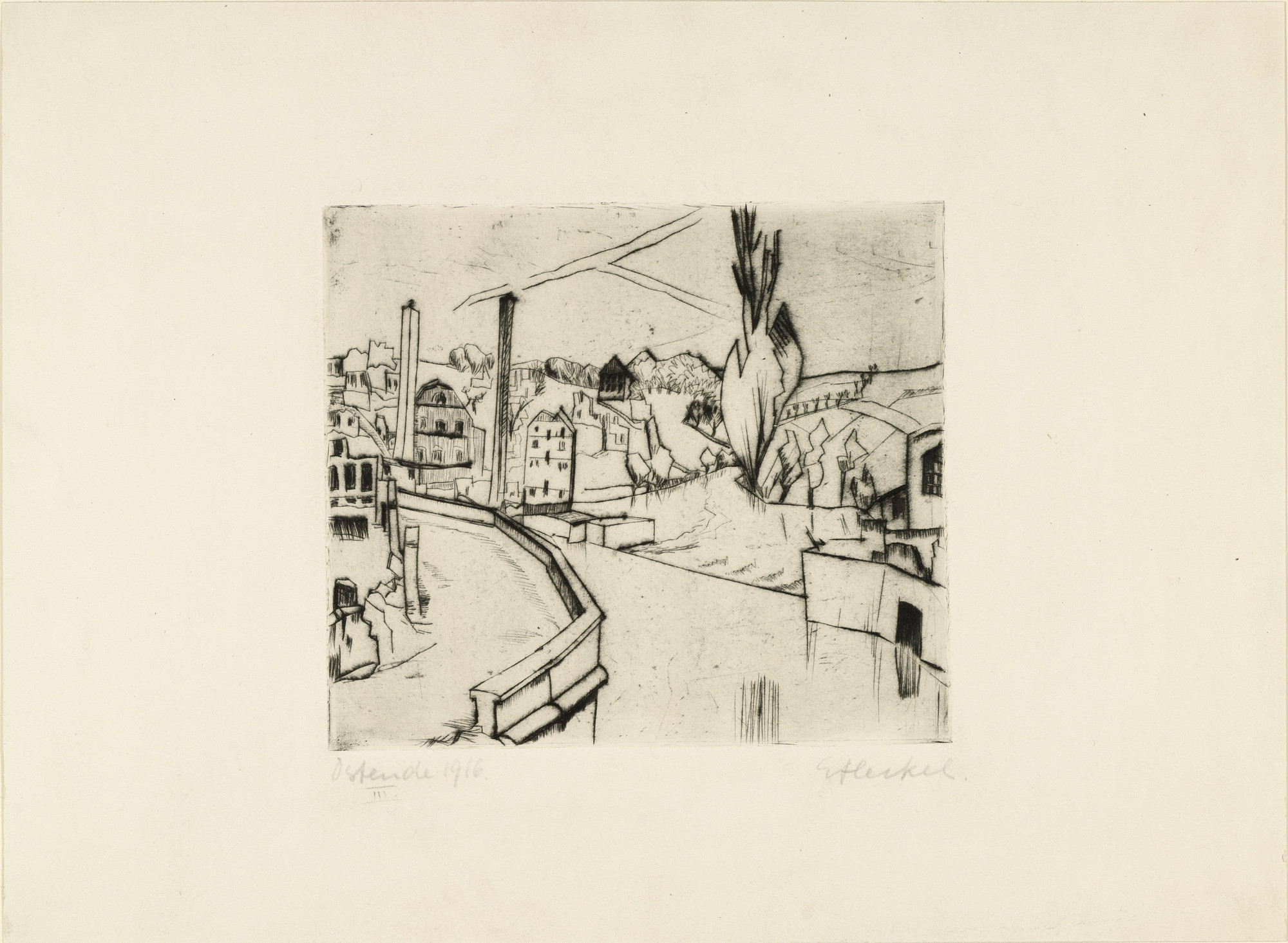 Erich Heckel. French River Landscape (Französische Flusslandschaft)