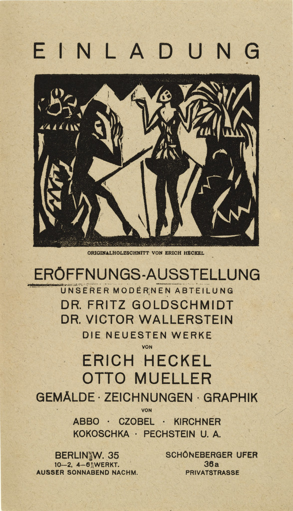 "Pantomime by W.S. Guttmann" ("Pantomime von W.S. Guttmann") (exhibition invitation)