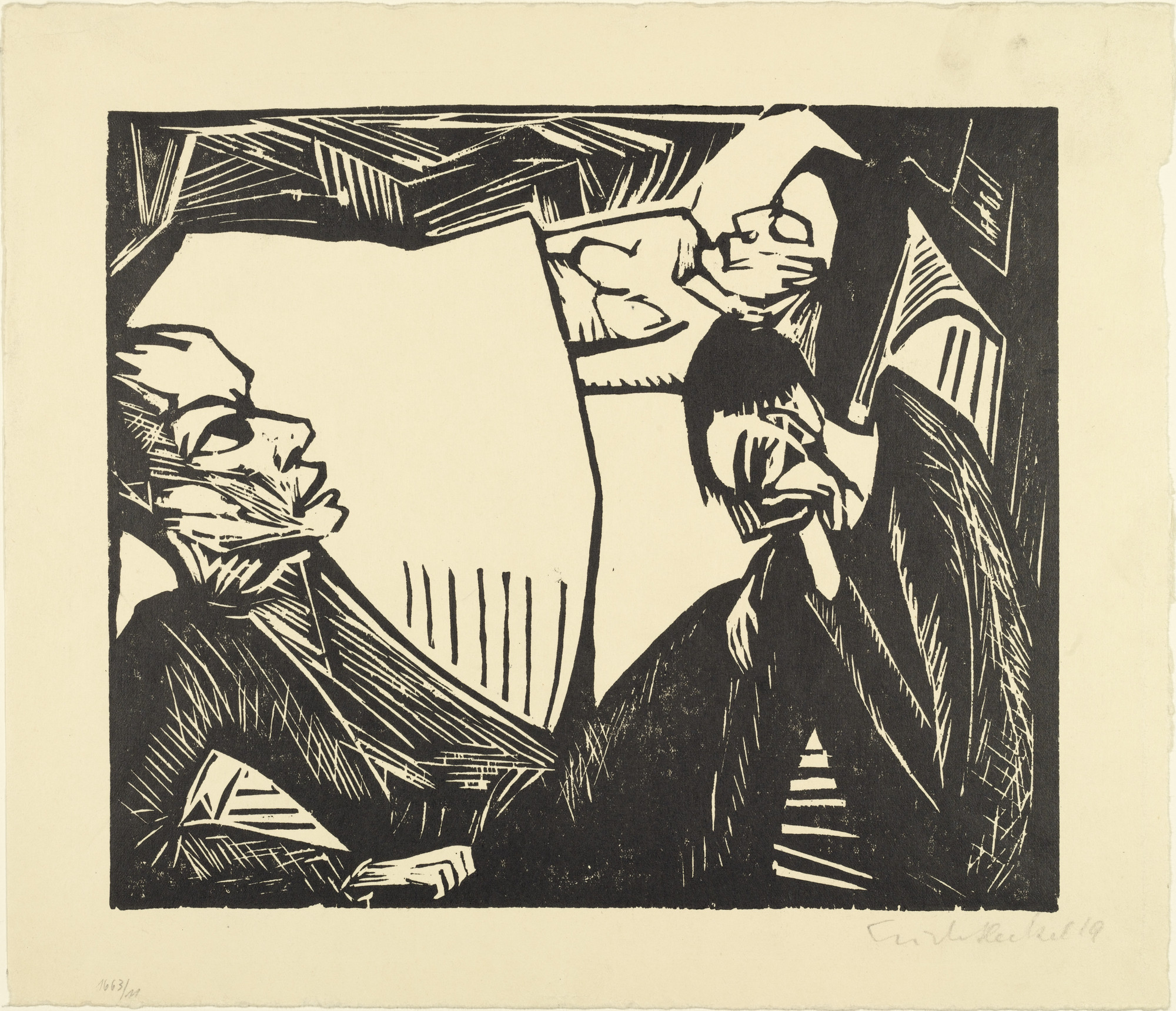 Erich Heckel. The Dead Woman (Die Tote) for the portfolio Die Schaffenden , 2, no. 2