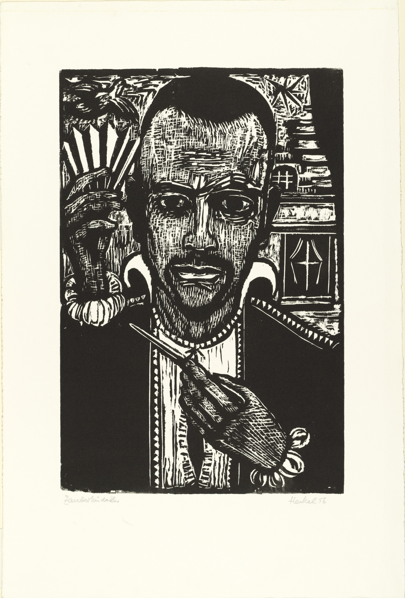 Erich Heckel. Magician (Memory of Paul Klee) (Zauberkünstler [Erinnerung an Paul Klee])